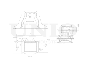 Engine mount front right photo