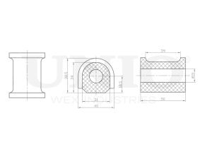 Front stabilizer bushing photo