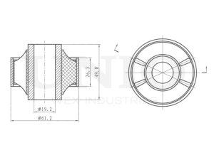 Rear front lower control arm silent block photo