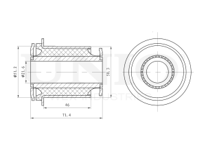 Front front lower control arm bushing photo