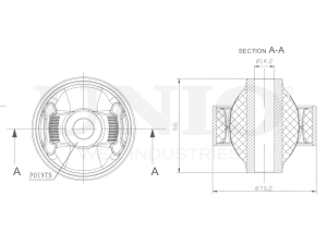 Rear front lower control arm silent block photo