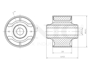 Rear front lower control arm silent block photo