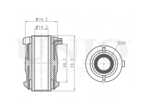 Front lower control arm silent block photo