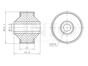 Rear front lower control arm silent block photo