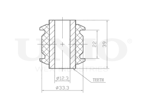 Inner rear transverse link silent block photo