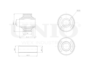 Rear front lower control arm silent block photo