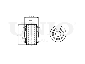 Upper rear transverse control arm bushing photo