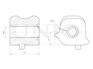 Left front stabilizer bushing photo