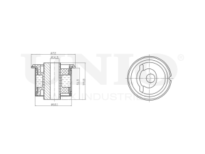 Rear front lower control arm silent block photo