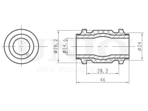 Outer rear control arm silent block photo