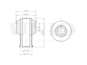 Rear shock absorber silent block photo