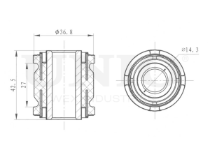 Rear transverse link silent block photo