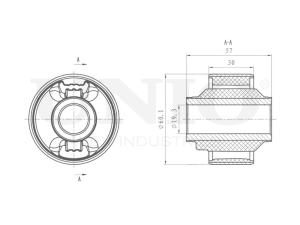 Rear front lower control arm silent block photo