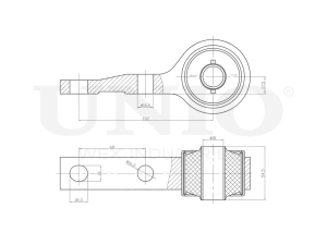 Rear front lower control arm silent block photo
