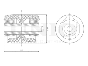Rear front lower control arm silent block photo