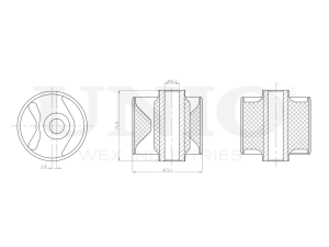 Rear longitudinal control arm silent block photo