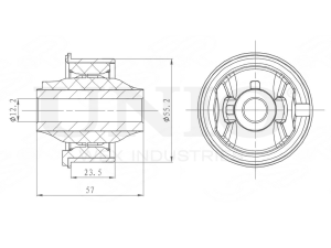 Rear front lower control arm silent block photo