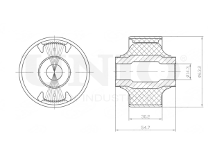 Rear front lower control arm silent block photo