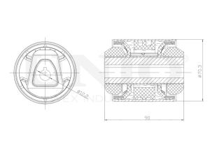 Front lower control arm silent block photo