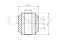 Front shock absorber bushing thumb