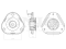 Front shock absorber mount thumb