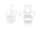 Rear front lower control arm silent block thumb