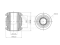 Upper rear steering knuckle silent block thumb