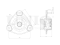 Front shock absorber mount thumb