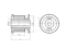 Front rear lower control arm bushing thumb