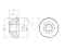 Rear shock absorber bushing thumb