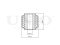 Rear upper transverse link bushing thumb