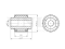 Rear upper transverse control arm bushing thumb
