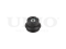 Rear shock absorber mount bushing thumb