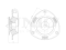 Front shock absorber mount thumb