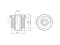 Front upper control arm bushing thumb