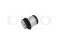 Rear axle beam bushing thumb