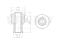 Rear shock absorber silent block thumb