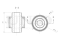 Rear shock absorber silent block thumb