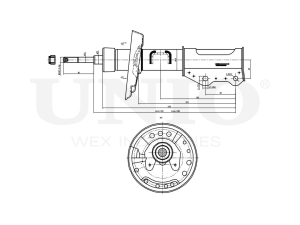 Right front gas shock absorber photo