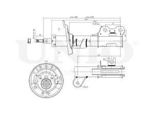 Right front gas shock absorber photo