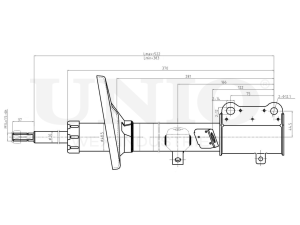 Left rear gas shock absorber photo