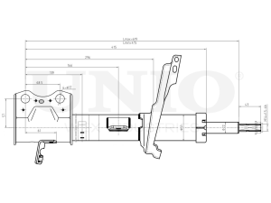 Left rear gas shock absorber photo