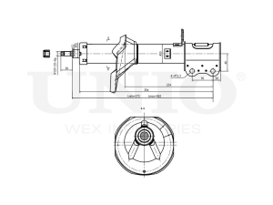 Right rear gas shock absorber photo