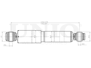 Rear gas shock absorber photo