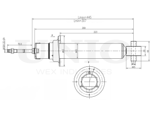 Front gas shock absorber photo