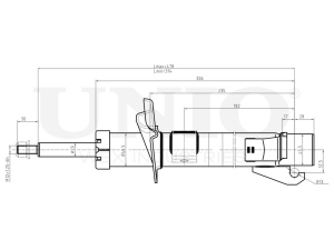 Left front gas shock absorber photo