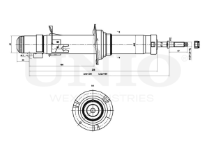 Left front gas shock absorber photo