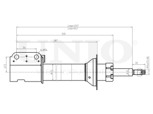 Front oil shock absorber photo