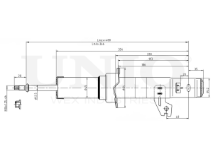 Left front gas shock absorber photo