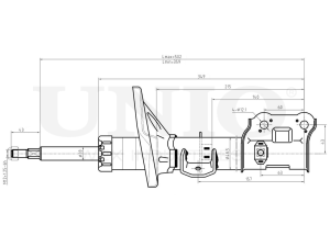 Left front gas shock absorber photo